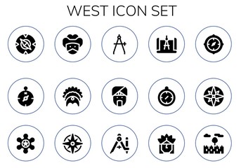 west icon set