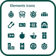 Modern Simple Set of elements Vector filled Icons