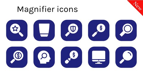 magnifier icon set