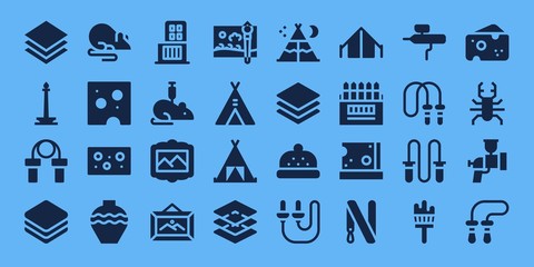 Modern Simple Set of painting Vector filled Icons