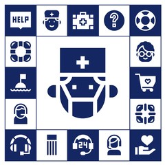 assistance icon set