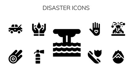 disaster icon set