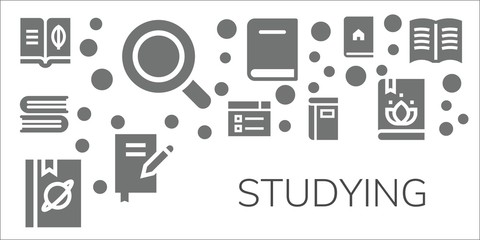 studying icon set