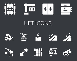 lift icon set