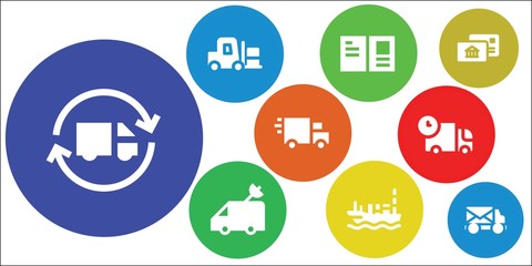 Fototapeta premium courier icon set