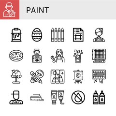 paint simple icons set