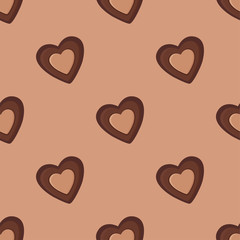 Heart shaped Chocolates. Colored Vector 
