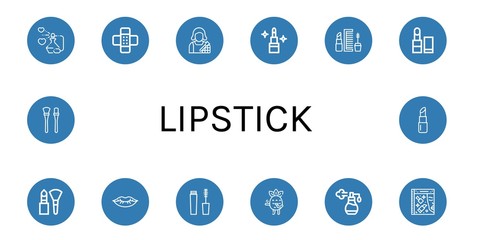 lipstick icon set