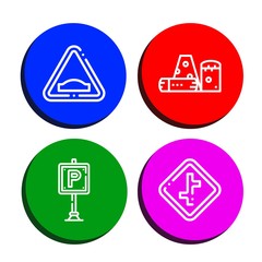 roadsign simple icons set