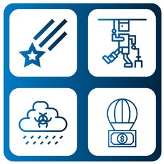 fall simple icons set