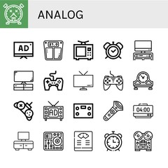Set of analog icons