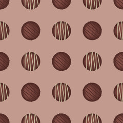 Chocolate candies. Colored Vector Patterns 