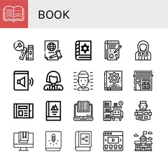 book icon set
