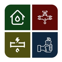 Set of leaking icons