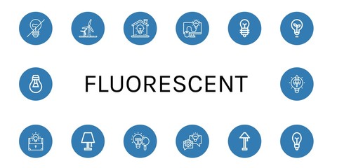 fluorescent icon set