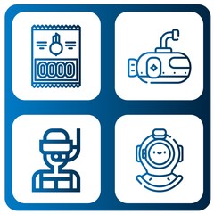 deep simple icons set