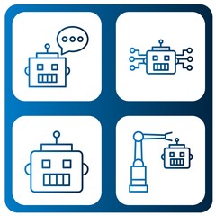 Set of chatbot icons