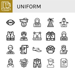 uniform icon set