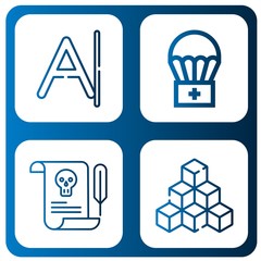 Set of polygonal icons