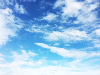 Naklejka na ściany i meble blue sky with white clouds in winter