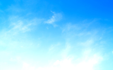 Naklejka na ściany i meble blue sky with beautiful natural white clouds as a background