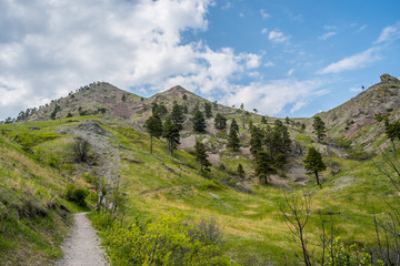 A gorgeous view of the rocky landscape of Bear Butte State Park, South Dakota