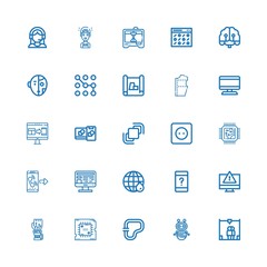 Editable 25 tech icons for web and mobile