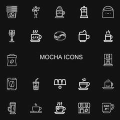 Editable 22 mocha icons for web and mobile