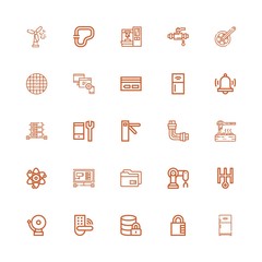 Editable 25 system icons for web and mobile