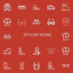 Editable 22 stylish icons for web and mobile