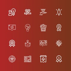 Editable 16 quality icons for web and mobile