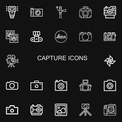 Editable 22 capture icons for web and mobile