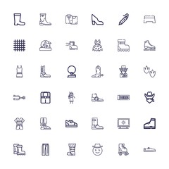 Editable 36 boot icons for web and mobile