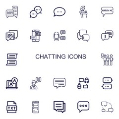 Editable 22 chatting icons for web and mobile