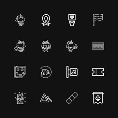 Editable 16 sticker icons for web and mobile