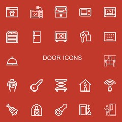 Editable 22 door icons for web and mobile