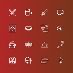 Editable 16 long icons for web and mobile