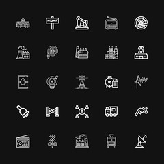 Editable 25 station icons for web and mobile