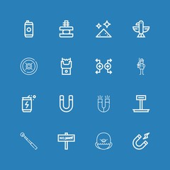 Editable 16 force icons for web and mobile