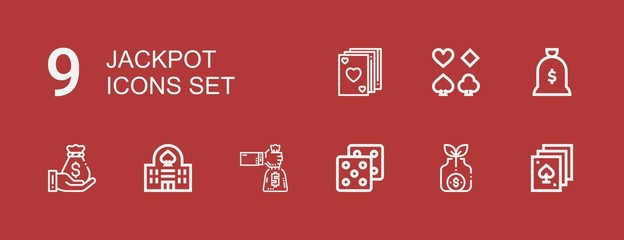 Editable 9 jackpot icons for web and mobile