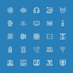 Editable 25 device icons for web and mobile