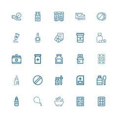 Editable 25 prescription icons for web and mobile