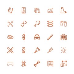 Editable 25 leg icons for web and mobile