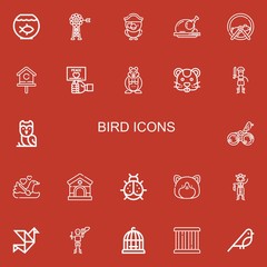 Fototapeta premium Editable 22 bird icons for web and mobile