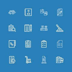 Editable 16 checklist icons for web and mobile