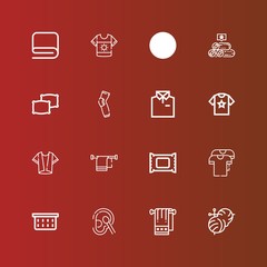 Editable 16 cotton icons for web and mobile