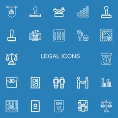 Editable 22 legal icons for web and mobile