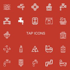 Editable 22 tap icons for web and mobile