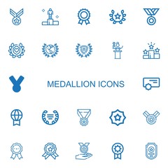 Editable 22 medallion icons for web and mobile