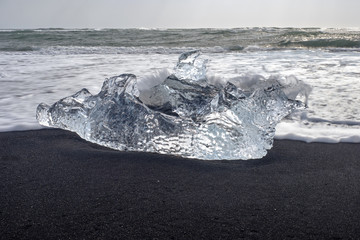 Ice floes and smaller chunks broken off larger icebergs tha thave floated out to the open ocean...